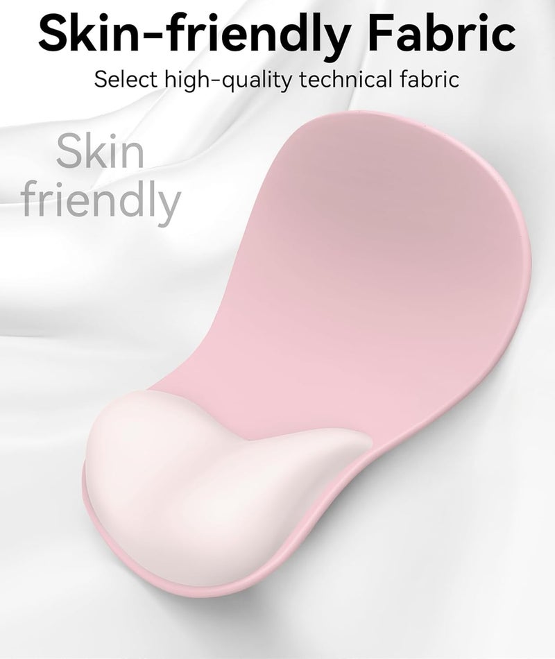 eulps Mouse Pad with Gel Wrist Rest, Ergonomic Comfortable Computer Wrist Support for Laptop, Pain Relief Mousepad with Non-Slip PU Base for Office & Home (Pink) - Image 4